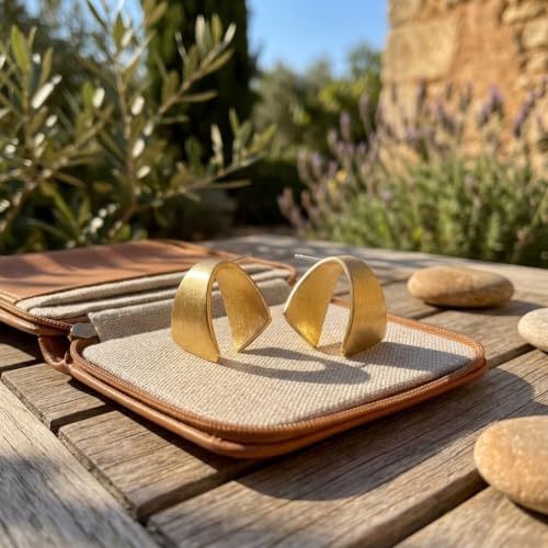 Jean Beau Chunky Gold Stud Earrings for Women Trendy Gold Plated Dangle Drop Prom Birthday Fashion Office Jewelry Gift - color: Gold Ribbon
