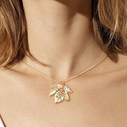 Sonateomber Gold Stone Pendant Necklace for Women, Chunky Statement Dainty Heart Oval Natural Gemstone Dangle Necklaces Wedding Prom Accessories Fashion Jewelry Gift - color: Maple