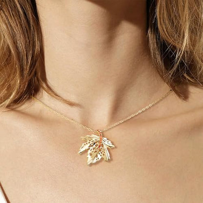 Sonateomber Gold Stone Pendant Necklace for Women, Chunky Statement Dainty Heart Oval Natural Gemstone Dangle Necklaces Wedding Prom Accessories Fashion Jewelry Gift - color: Maple