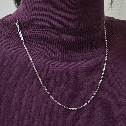 2MM Stainless Steel Necklace - Thin Cable Chain for Women & Men, Silver Chains for Pendant Addition or Alone - 16-30 Inch Available - size: 18 inch