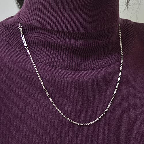 2MM Stainless Steel Necklace - Thin Cable Chain for Women & Men, Silver Chains for Pendant Addition or Alone - 16-30 Inch Available - size: 24 inch