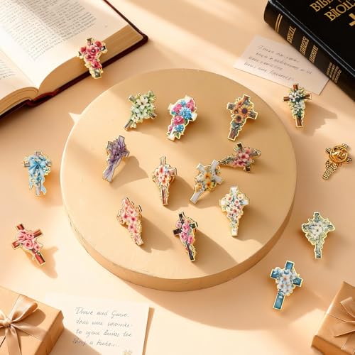 30/60 Pcs Cute Enamel Pins Bulk Plant Flower Animal Halloween Gothic Fall Pumpkin Cartoon Lapel Pin Brooches Jewelry Gift for Backpack Clothes Hats Accessories - style: Easter