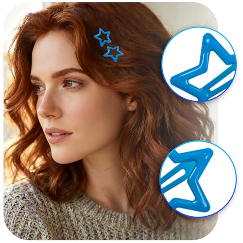 64 Pcs Metal Snap Hair Clips for Women,Small Snap Barrettes for Women Girls Thick Fine Hair (Dark blue) - color: Dark blue