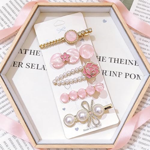 20 Pcs Assorted Hair Clips Set with Jewelry Jar, Fashion Hair Accessories for Everyday Wear & Special Events, Ideal Birthday Gift for Women