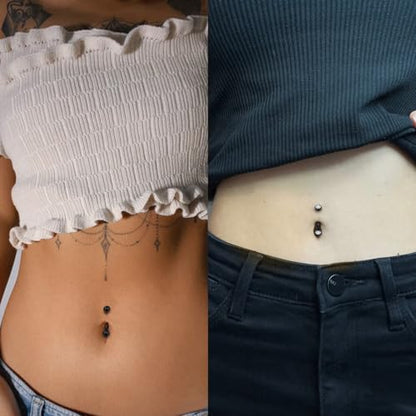 14G Small Belly Button Ring Piercing Jewelry 316L Stainless Surgical Steel Tiny Internally Threaded Navel Rings Belly Button Ring Piercing Jewelry for Women 14 Gauge Hypoallergenic - color: Black-10MM Bar-Clear CZ