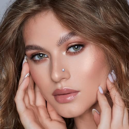 ONESING 9-40 Pcs Nose Rings - Hoops, Studs & L Shape - Hypoallergenic Stainless Steel Nose Piercings for Women & Men - color: Silver-14 Pcs