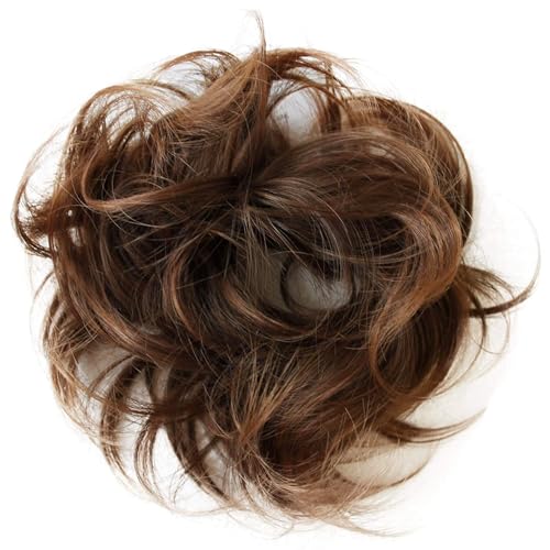 CAISHA Small Scrunchy Updo Hairpiece Ponytail Extensions Hair Tie Brown Mix G15C - color: brown mix #4T30 G15C