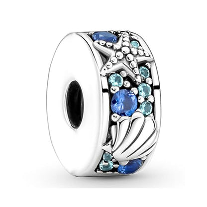 9 Pack Silver Spacer Beads Charms fit Bracelet, Heart Beads DIY Jewelry Gifts Women - color: D6