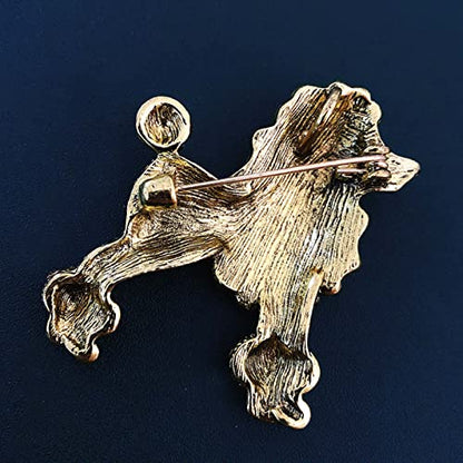HETICA Animal Brooch for Women, Funny and Cute Flower Brooch Safety Pins Clothing Backpack Hat Decoration Enamel Pins Fashion Women Brooches and Pins Jewelry - style: Poodle
