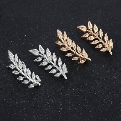 WCRAZYE Retro Hollow Pattern and Angle Triangle Collar Pins for Men Women Fashion Simple Gold Silver Palace Brooch Clip Pin Brooches Buckle Shirt Collar Decoration Parts - style: 5 Pairs Leaf Triangle Pins