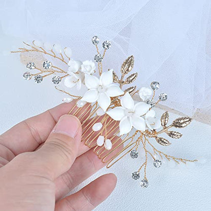 Wedding Hair Comb Clip, Wedding Hair Accessories for Brides, Crystal Bridal Hair Accessories Headpieces for Women, Girl, Party, Prom, (Style D) - style: Style D