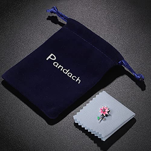 Pandach 925 Sterling Silver Charms for Bracelet&Necklace Dangle Pendant Bead with 5A Cubic Zirconia Stones,Jewelry Beads Gifts for Women - style: Bunch Of Flowers Charm