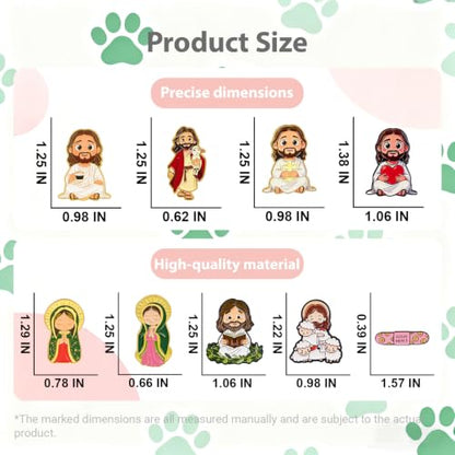 4/6/9/10/12/16/20PCS Cute Enamel Pins Bulk Set, Art Aesthetic Lapel Brooches, Humorous Quote Pins for Backpacks Jackets Hats Bags, Novelty Cool Badges for Women, Men, Teens, Kids - style: 9pcs Jesus