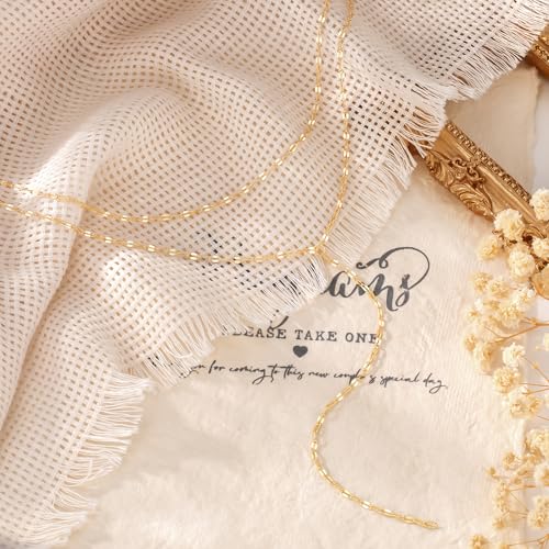 NECOCY 14k Gold Plated Lariat Necklaces for Women, Dainty Long Layered Chain Necklace Trendy Y-Shaped Pendant Necklace Statement Charm Jewelry for Women Gift - style: gold sty4