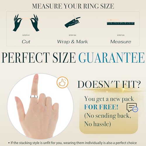 Non Tarnish Gold Chunky Rings for Women, 14K Gold Plated Statement Dome Rings Stacking Silver, Adjustable Mens Eternity Wedding Band Mixed Metal Jewelry Size 3-13 - color: Silver, size: 5, style: Chunky Dome Ring