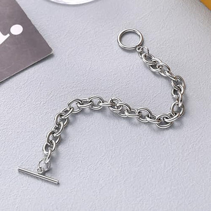 925 Sterling Silver Plated Heart Charm Bracelet for Women - Dainty Chain Love Gift Idea - style: Style1