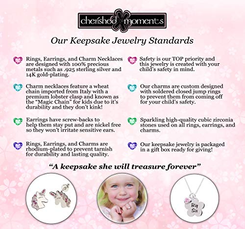 Cherished Moments .925 Sterling Silver "Key to my Heart" Pendant Necklace with Heart Shaped CZ 16-18"