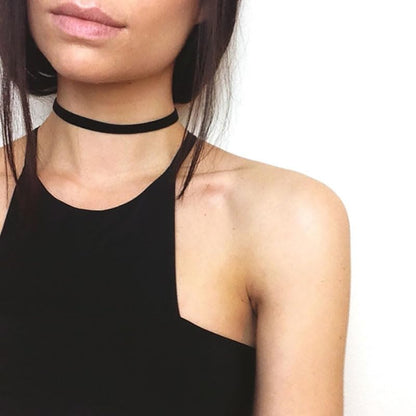 Black Choker Necklaces for Women 90s Red Black Velvet Choker Necklace Thick Thin Chocker Tube Heart Circle Choker Necklace Lace Tatto Collar Necklace Goth Choker Jewelry - style: B1-2