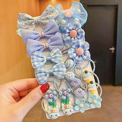 Cute Cartoon Elastic Hair Ties for Baby Girls, Rubber Bands Hair Bands Ropes Ponytail Holder for Toddlers (Random 2 Sets, Mixed Styles) - color: random 2 sets