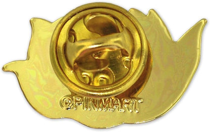 PinMart Flower Trendy Enamel Lapel Pin - color: Pink Lotus, size: 1 Piece