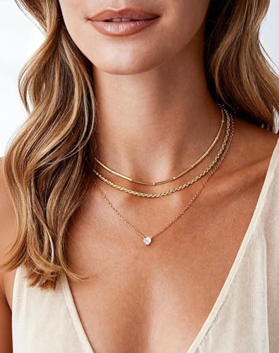 KSF Gold Lariat Necklace for Women Y Shaped Layered CZ Drop Chain | Y shaped necklace; Layered CZ detail; Long lariat style; Gift for her - color: Gold-7