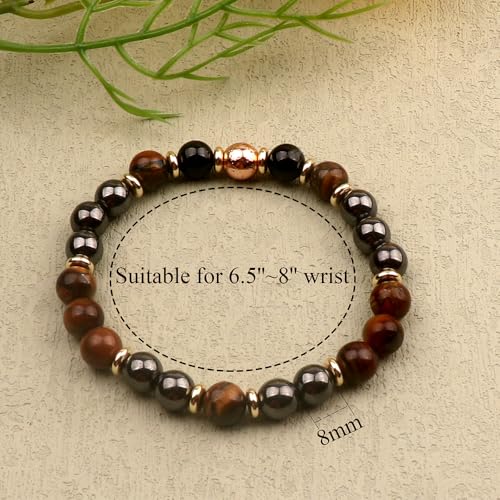 KSQS Healing Stone Bead Bracelet for Women, Natural Gemstones Balance Protection Bracelet, Spiritual Crystal Beads Bracelet Anxiety Relief with Meaning Card - color: Protection