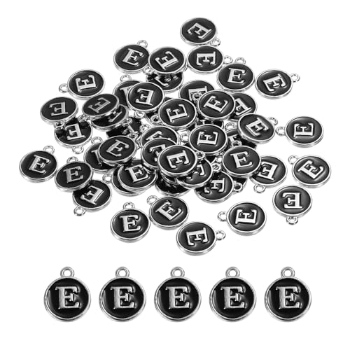 MECCANIXITY Alphabet Enamel Letter Charm Jewelry Charm Pendant for Jewelry Making, Bracelet, Craft - style: E
