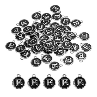 MECCANIXITY Alphabet Enamel Letter Charm Jewelry Charm Pendant for Jewelry Making, Bracelet, Craft - style: E