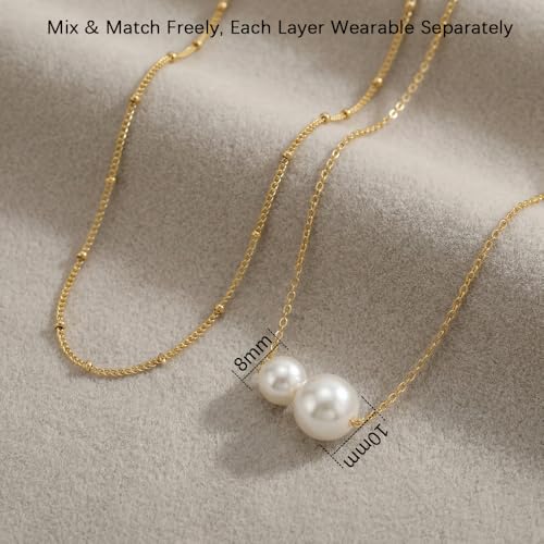 14k Gold Plated Layered Cubic Zirconia Pendant Necklace for Women | Gold Plated Clover Necklaces Stackable Dainty Cubic Zirconia Pendant Necklace，Mother's Day, Thanksgiving Jewelry Trendy gifts - color: Golden, style: Style3