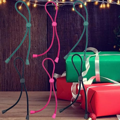 6 Pcs Adjustable Thick Hair Ties, Large Ponytail Holders for Natural Hair, Buns, Locs, Dreads, Curly & Afro Hair/Puffs - 3 Colors Hair Bracelet Bulk - color: Multicolor