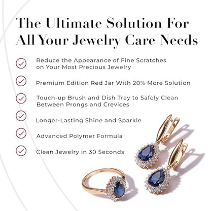 CONNOISSEURS Premium Edition Jewelry Cleaner, Value Size 9.6oz - Pick from Fine, Silver or Delicate Jewelry Cleaner - style: Fine - 9.6 Ounce - 2 Pack