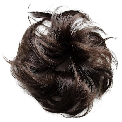 CAISHA Small Scrunchy Updo Hairpiece Ponytail Extensions Hair Tie Brown G2C - color: brown #4A G2C
