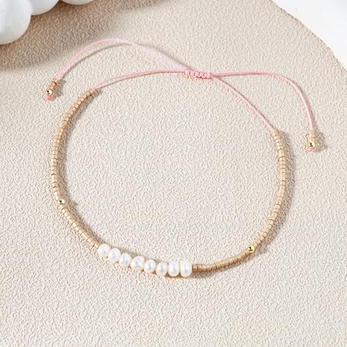 KELITCH Womens Pearl Bracelets Friendship Bracelet Handmade Miyuki Beads Charm Bracelet Holiday Gift - color: B9