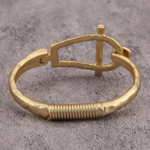 Gold Cuff Bracelet for Women Chunky Bracelet Statement Bracelet | Chunky Bangle Bracelets for Women Silver Beaded Open Bangle Stackable Stretch Bead Bracelet Boho Jewelry Gift for Wife Couple - style: Chunky Gold Bangle Bracelets