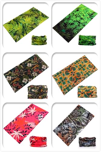 KINGREE KINREE 6PCS Outdoor Magic Scarf, Elastic Headbands, Headscarves, Headwear, Mask - color: Maple Leaf