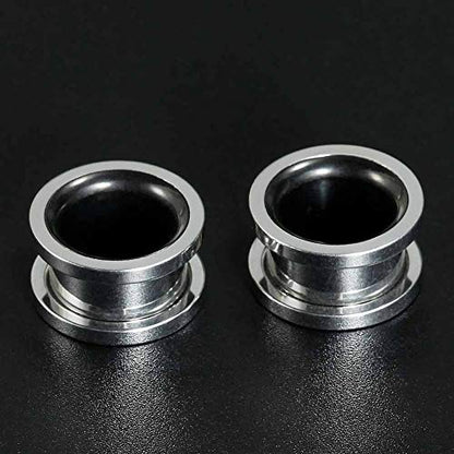 Ear Gauges Screw Surgical Steel Plugs, Flesh Stretchers Earrings, Size 2g to 30mm Colorful Tunnels. - color: S8288G, size: 12mm
