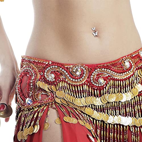 Incaton 14G Belly Button Rings, Stainless Steel Diamond Belly Rings For Women, Dangle Belly Button Rings With Butterfly, 6mm Short & 10mm Bar Navel Piercings - color: Silver 10mm