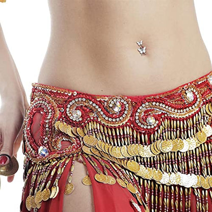 Incaton 14G Belly Button Rings, Stainless Steel Diamond Belly Rings For Women, Dangle Belly Button Rings With Butterfly, 6mm Short & 10mm Bar Navel Piercings - color: Silver 6mm