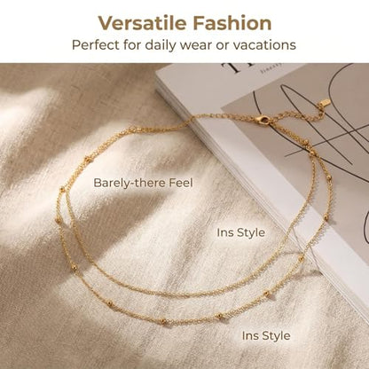 Layered Belly Waist Chain for Women - color: Gold