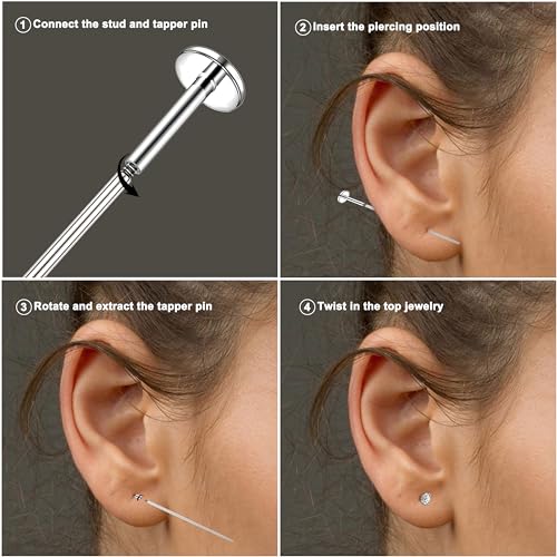 18G/16G Labret Jewelry Surgical Steel Internal Thread | CZ Stud, Lip Nose Piercing Studs, Flat Back, Medusa Monroe Lip Cartilage Earring, 2/2.5/3/4mm CZ - color: 16G,5mm-bar,2/2.5/3/4mm-CZ,Silver