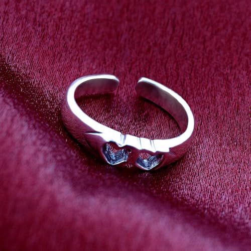 Gem Avenue 925 Sterling Silver Toe Rings Collections – Beach, Celtic, Heart, Dolphin, Flower & More Designs for Women – Elegant Adjustable Summer Jewelry - style: Style 11