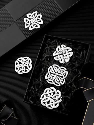 5 Pcs Silver Cinch Clip Vintage Celtic Waist Cincher Clips Dress Clasp Shirt Clips Scarves Ring Retro Cardigan Sweater Cardigan Cloak Shawl Pin Tightening Brooch Gift for Women Girls Clothes