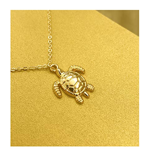 Baydurcan Friendship Anchor Compass Necklace Good Luck Elephant Pendant Chain Necklace with Message Card Gift Card - style: Sea turtle