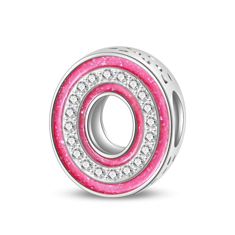 925 Sterling Silver Letter Charms Fits Pandora Bracelets Alphabet AZ Bead Charm for Bracelets Necklace with 5A Cubic Zirconia for Women Birthday Ceremony DIY Jewelry Gift - style: O