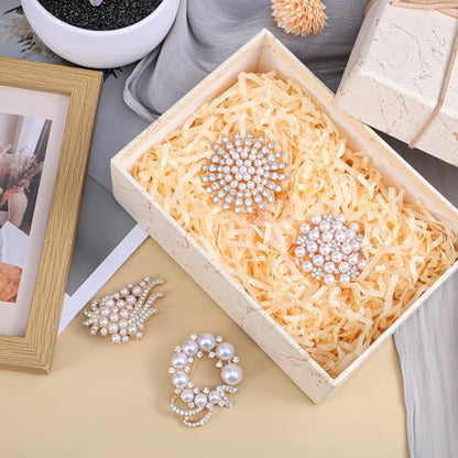 4pcs Brooches and Pins for Women, Flower Brooch, Crystal Pearl Brooch, for Women Fashion Accessories - style: butterfly