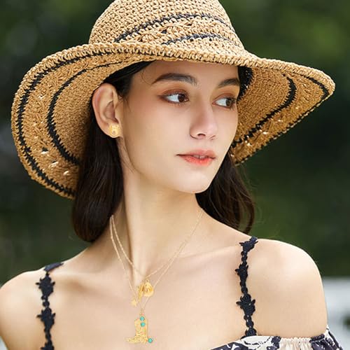 NEWITIN 15 Pieces Gold Bohemian Jewelry Set for Women Turquoise Jewelry Set | Costume Gold Jewelry, Western Jewelry, Belt Chain Necklaces Bracelets Rings Earrings Set for Women Party Daily, Women Gifts - color: Light Gold