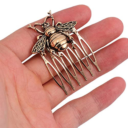 Minkissy 4pcs French Comb Bee Vintage Cartoon Animal Hair Combs Headwear Hairpin Hair Accessories for Wedding Banquet Party