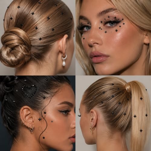 Fake Eyebrow Ring Fake Lip Labret Studs Replacement Balls Spike with 100pcs Sticker Non-Piercing Body Jewelry Fake Skin Piercing - color: Style B