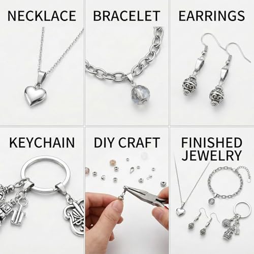 100PCS 304 Stainless Steel Pinch Clip Bail Clasps,0.16 Inch,Pendant Holders Connector Findings for Jewelry Making,Sturdy Necklace Charm Findings[4X8mm]