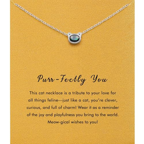 RZKING Silvery Necklace for Women, Gifts for Friend Mom Daughter Teacher - style: Cat